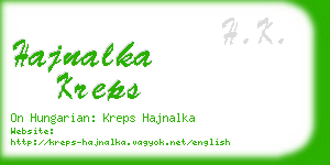 hajnalka kreps business card